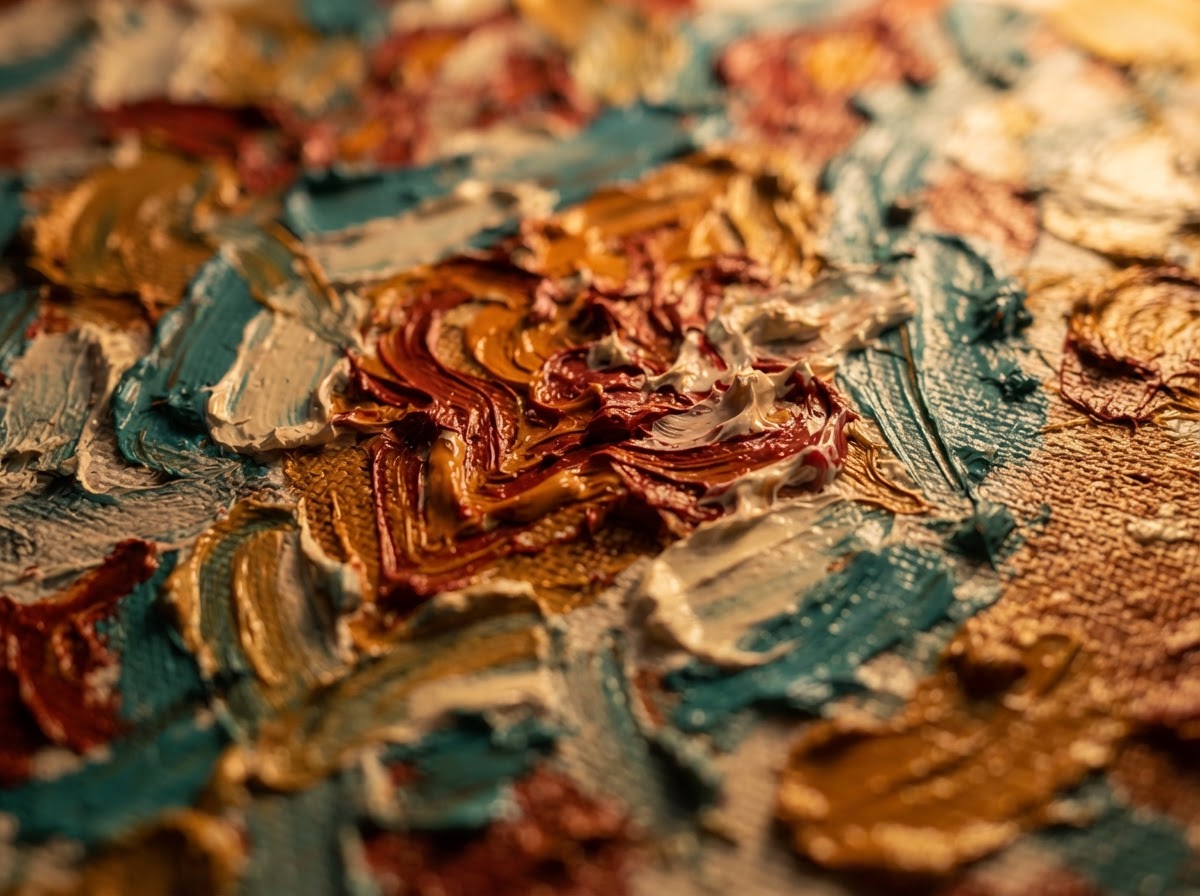 Macro shot of traditional Indian art pigments